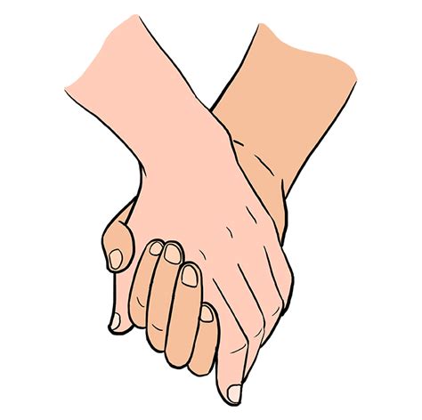 People holding hands drawing - An amazing design that contains two hands holding each other in a heart. It starts as a human heart but suddenly it transforms into two people holding hands ...
